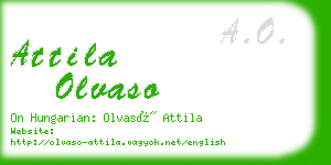 attila olvaso business card